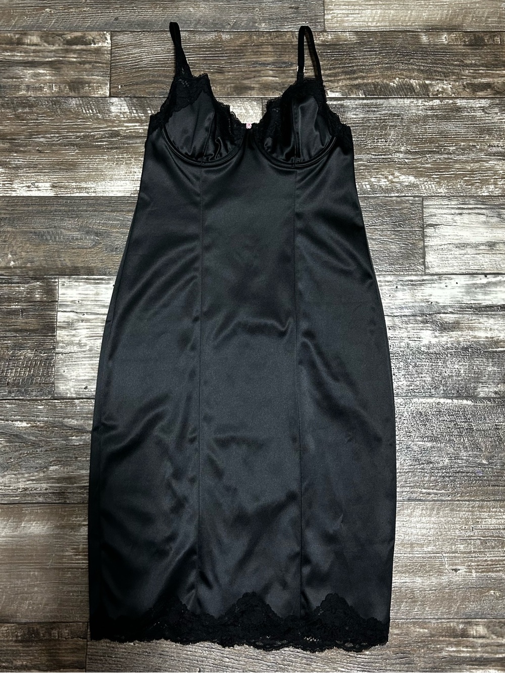 Victoria Secret LBD Sexy Slip Dress Dream Angels Lingerie Lace Satin Push Up
